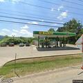 Fuel spill from damaged car at Bath gas station