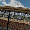 Train car smoking near East Somerville station
