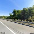 Car crash and deer strike on I-190 shoulder