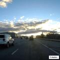 Yellow box truck stopped on Route 3 south