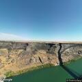 Male standing on Perrine Bridge appearing distressed