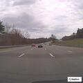 Black BMW swerving on I-93 southbound