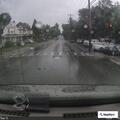 Officer stops green Kia Suburban on Market Street