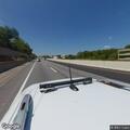 Single-car crash into guardrail near interchange
