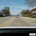 Traffic stop on blue sedan on Greenfield Avenue