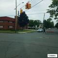 Vehicle strikes car and leaves scene near (number withheld)
