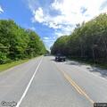 Trees leaning on wires on Route 106 in Canterbury