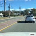 Reckless driver nearly hits car at gas station