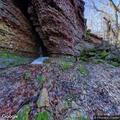 Object partially blocking road near Abelman’s Gorge