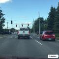 Parking lot crash with confused driver at Cumberland Farms