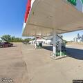 Vehicle hits gas pump protector at Salem station