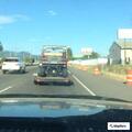 Disabled pickup blocking lane on Beltline westbound