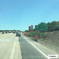 Vehicle smoking after fire on Highway X under Highway 10