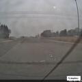 Highway detour sign damaged at Montgomery intersection