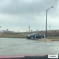 Traffic stop on gray Ford at Lawrence and Grant