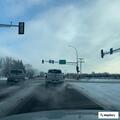 Natural gas odor reported near road construction site