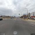 Light rail crossing arms stuck down at intersection