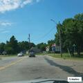 Pedestrian walking on Highway 10 median