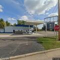 Officer checks vehicle at Ogema gas station