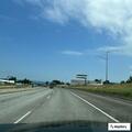 Metal plate blocking lanes on I-84 near Wood Village
