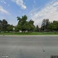 Traffic stop on red sedan at Locomotive Park