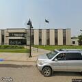 Traffic stop in front of courthouse