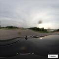 Young female cycling without helmet near US-169 in Taconite