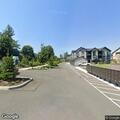 Person hanging out of vehicle sunroof on roadway