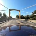 Tractor crash blocks lane on Meridian Bridge