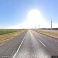 Downed utility pole along Highway 84 near Roscoe