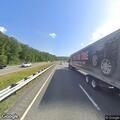 Reckless red pickup with sparks on I-395 south