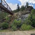 Car hanging off hill near Hidden Treasure Trailhead