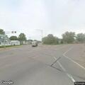 Vehicle hits curb near highway intersection