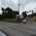 Disabled SUV blocking traffic at intersection