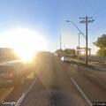 Traffic crash involving silver Infiniti sedan