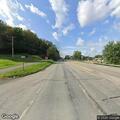 Vehicle hits deer and is smoking in roadway
