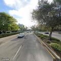 Pedestrian running in highway center median