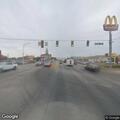 Officer checks vehicle at Third and Poplar