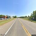 Deer blocking lanes on Highway 6 near Deerwood