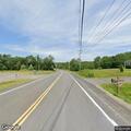 Fallen tree partially blocking lane on Route 220