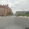 Person in green poncho reports location near 13th and K St NW