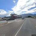 Elderly woman fainting at bus stop in Santaquin