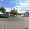 Officers check report of smoking garbage truck