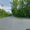 Tree stump blocking lane on Bunker Hill Road