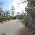 Leaning tree creating road hazard on Webster Drive