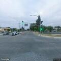 Vehicle hits center divider on South Street