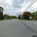 Loose small brown dog in roadway at intersection