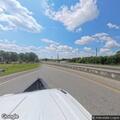 Traffic stop on silver Dodge Durango on shoulder