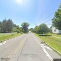 Road closed due to damaged utility pole on hill