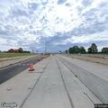 Crash involving blue car under I-30 bridge